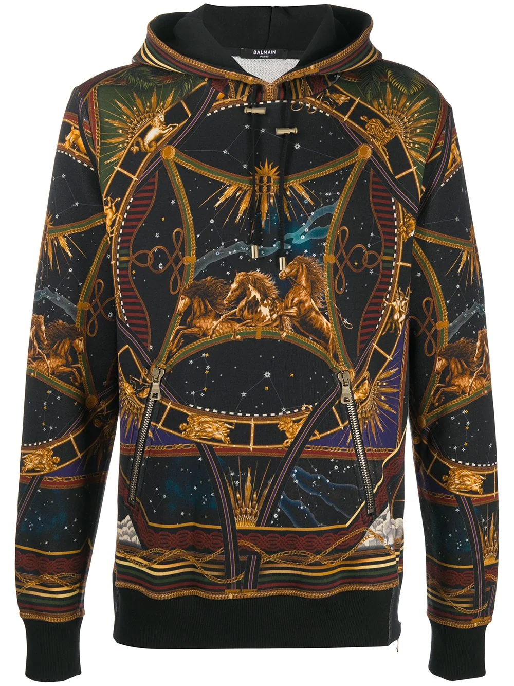 zodiac horse print hoodie - 1