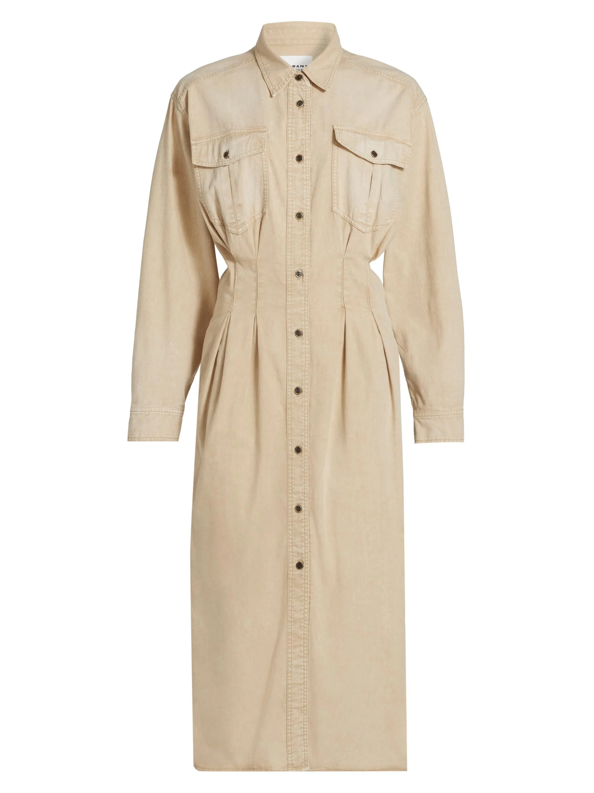 Women's Nolwen Cotton Midi-Shirtdress - Beige - 1