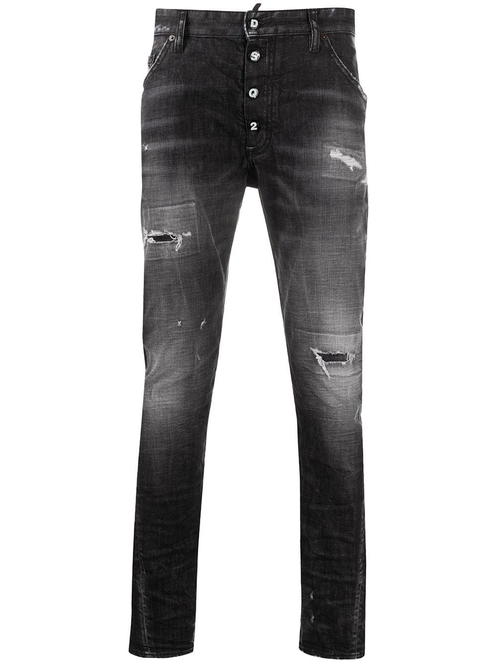 distressed skinny jeans - 1