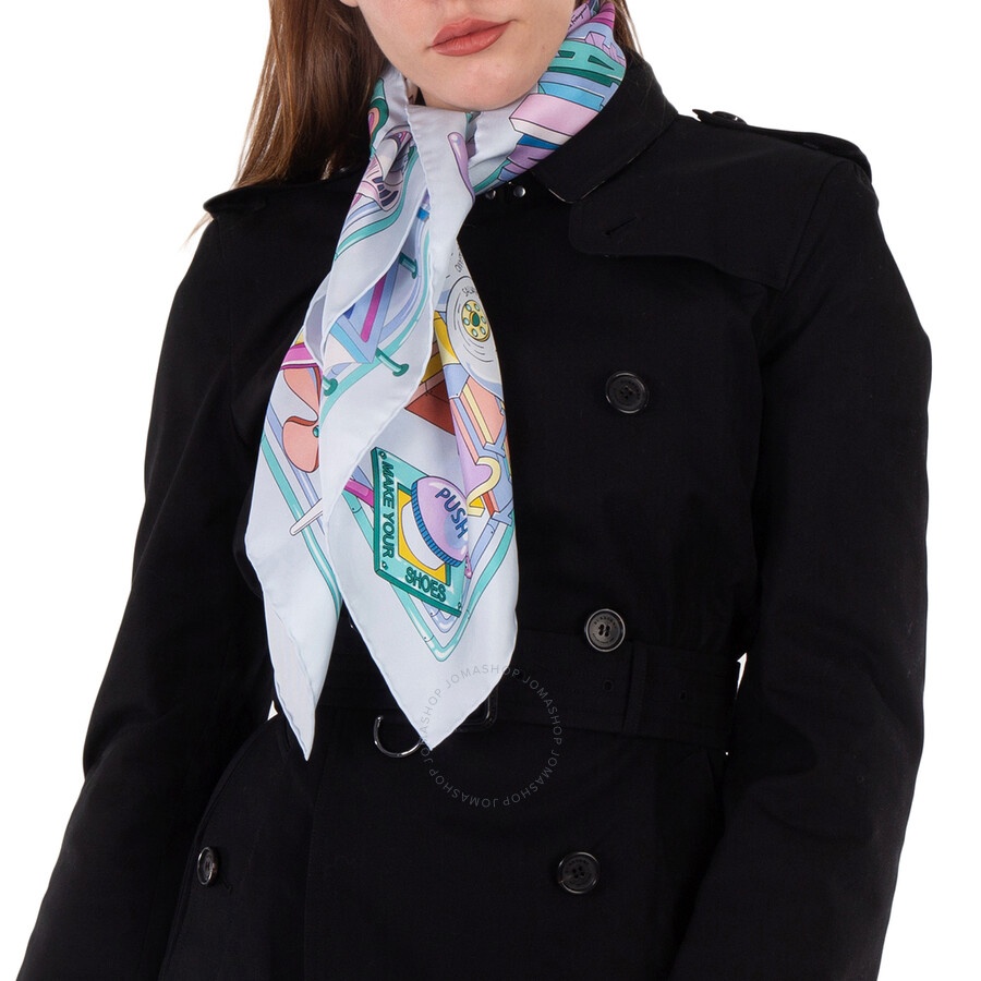 Ferragamo Manovia Print Silk Scarf - 1