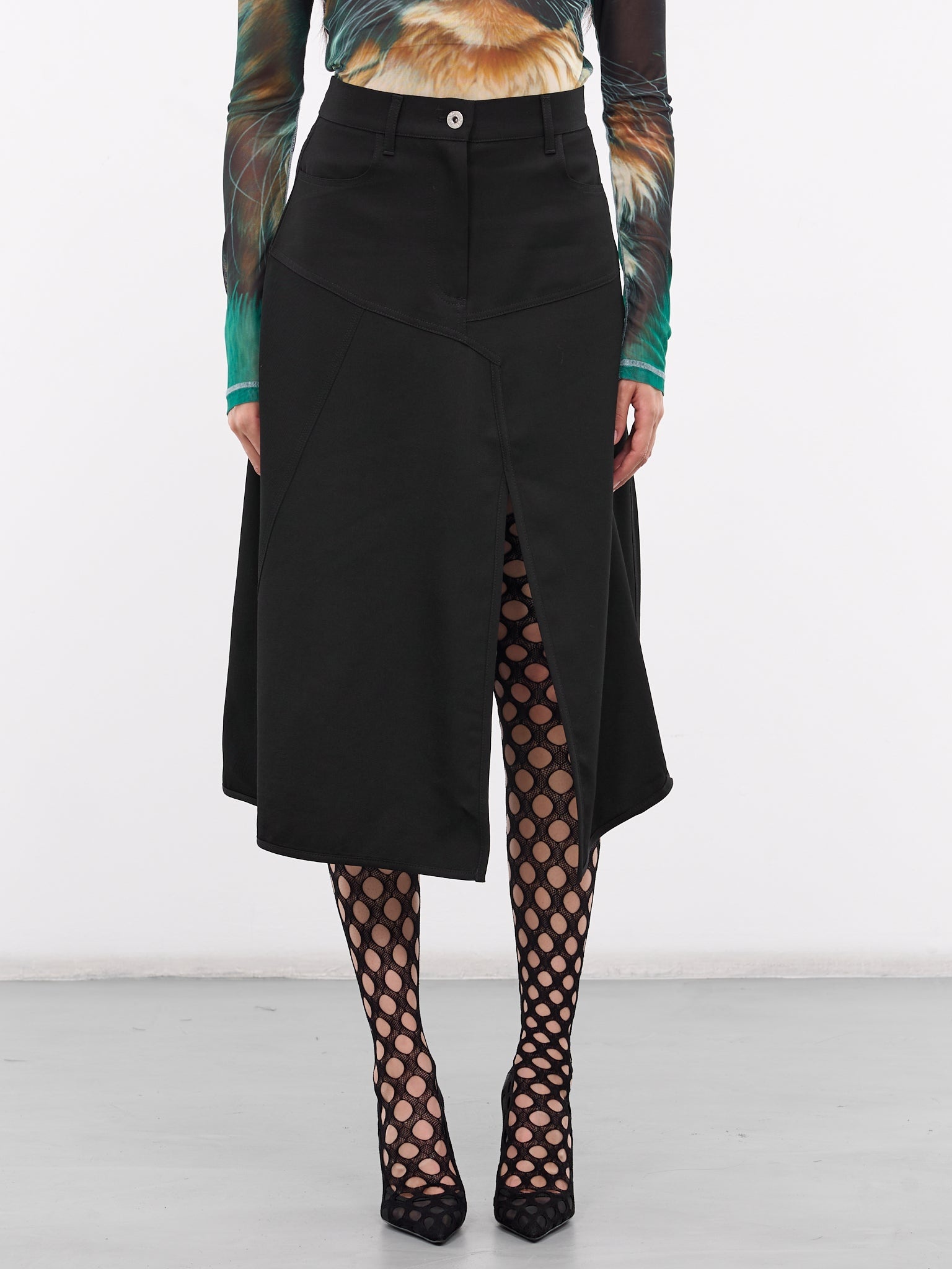 Patchwork A-Line Skirt - 1