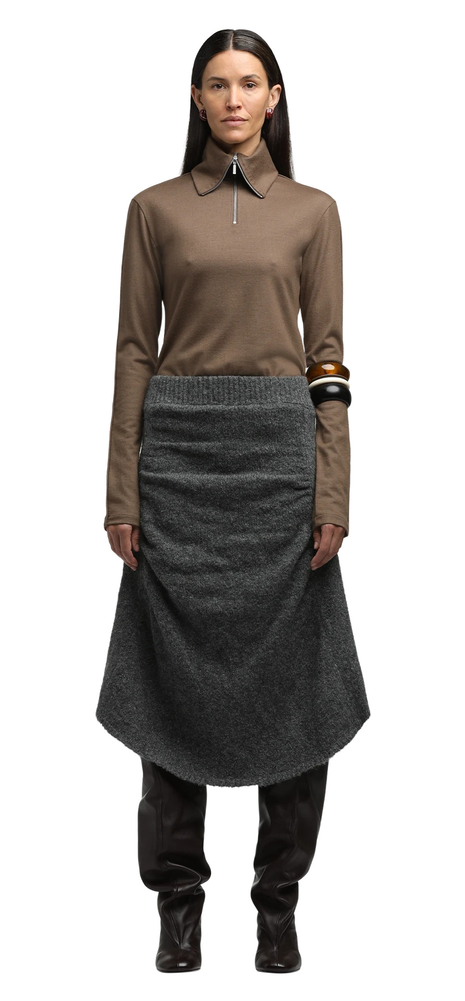 APEX WOOL TOP COFFEE - 3