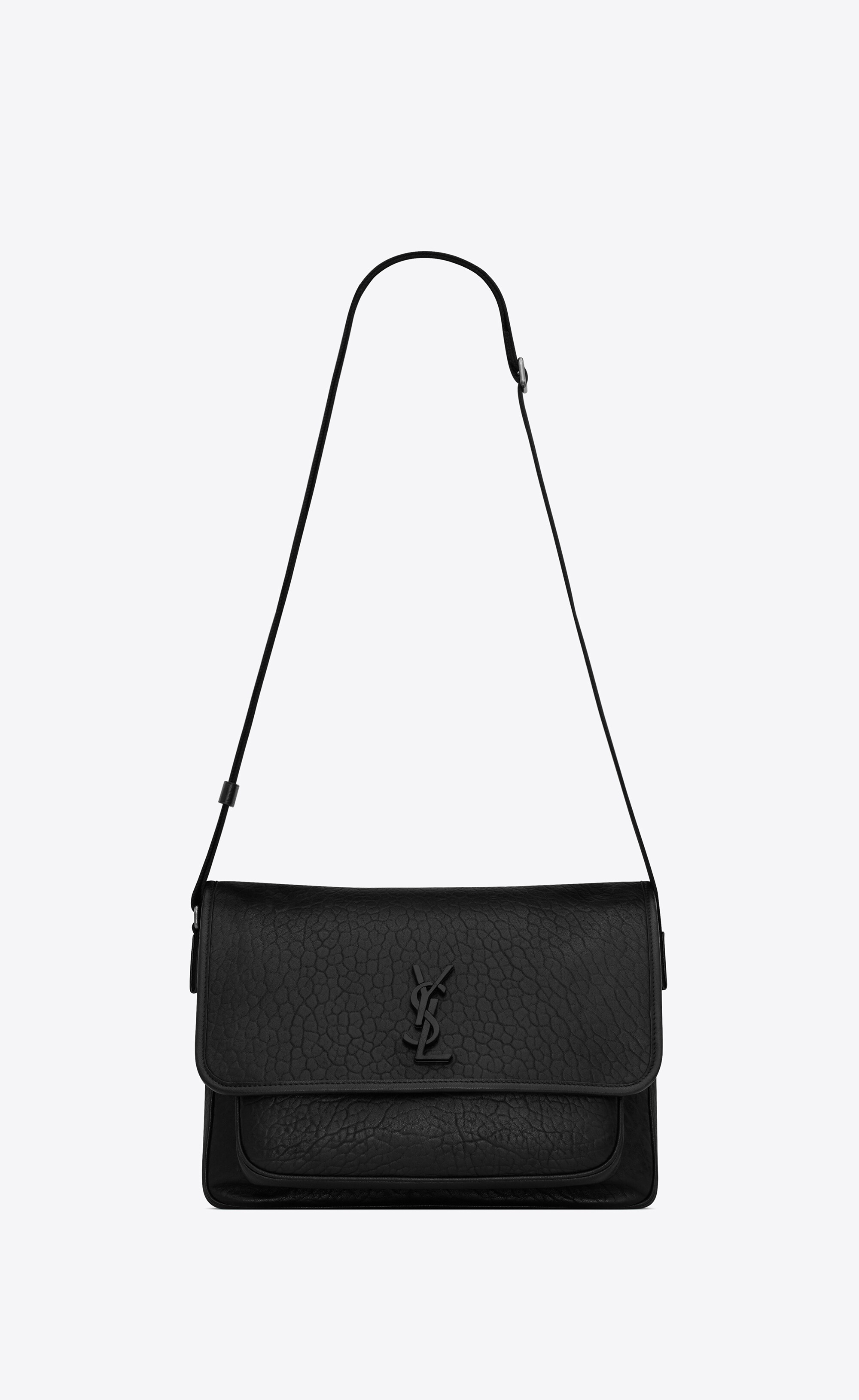 niki messenger in grained leather - 1