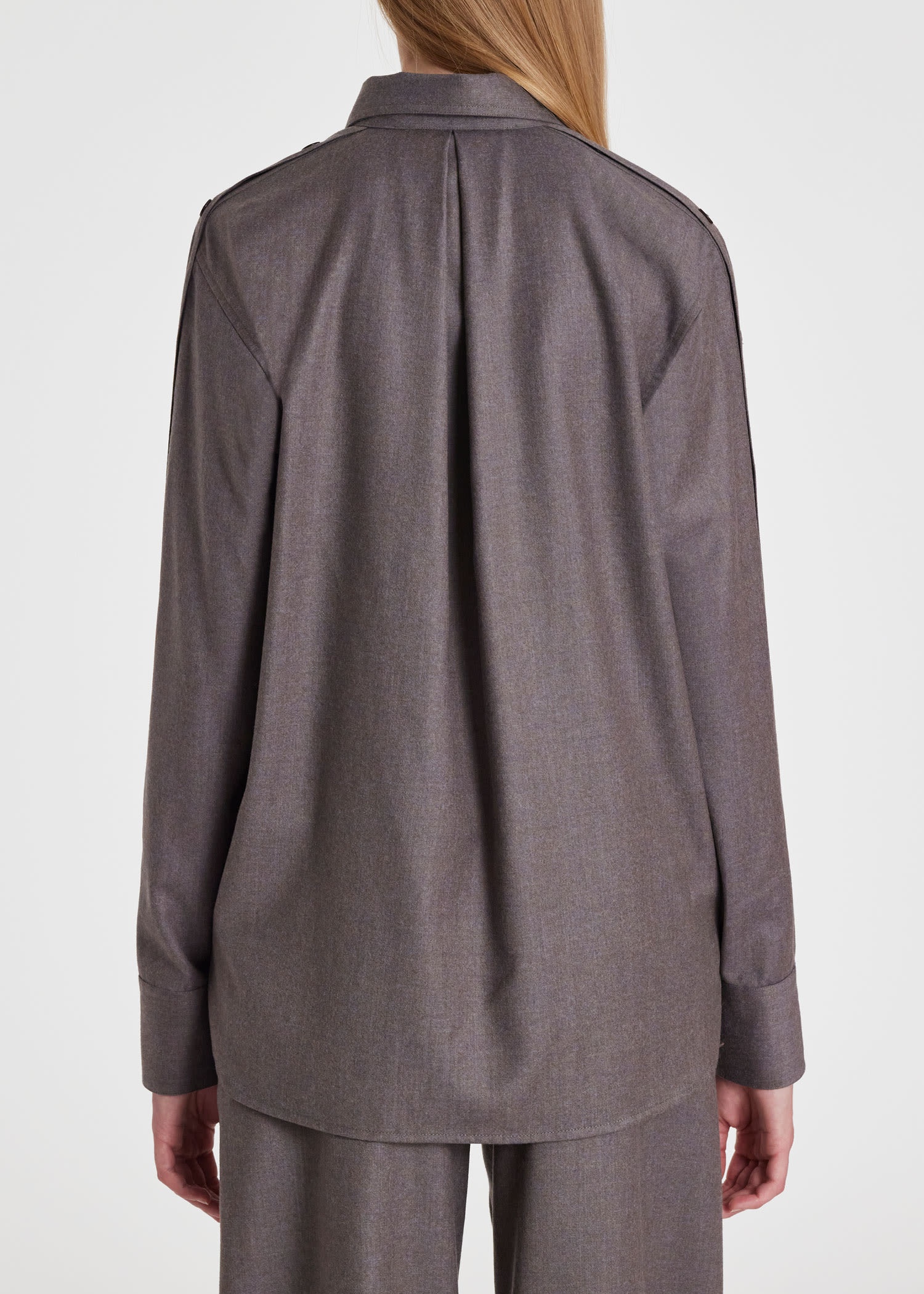 Wool-Cashmere Flannel Shirt - 4