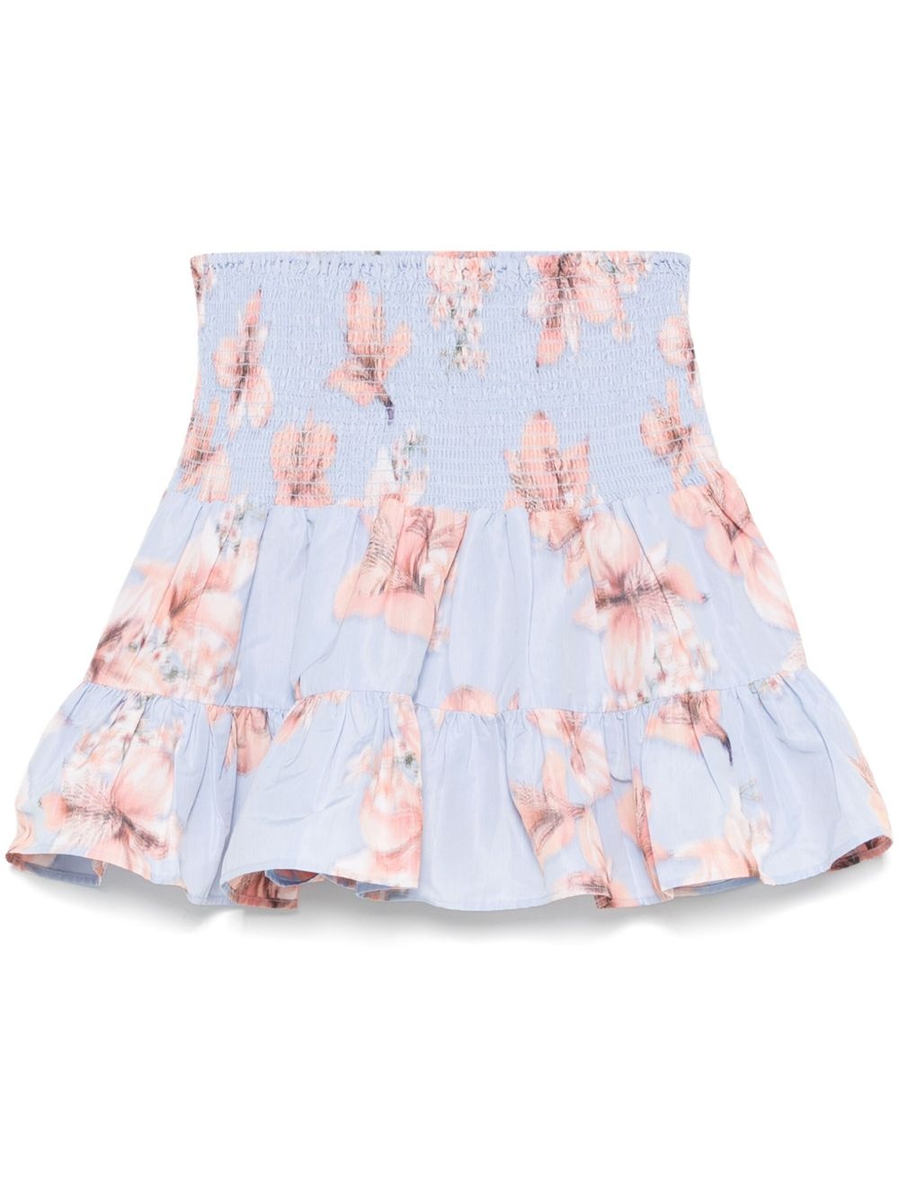 floral-print mini skirt - 1