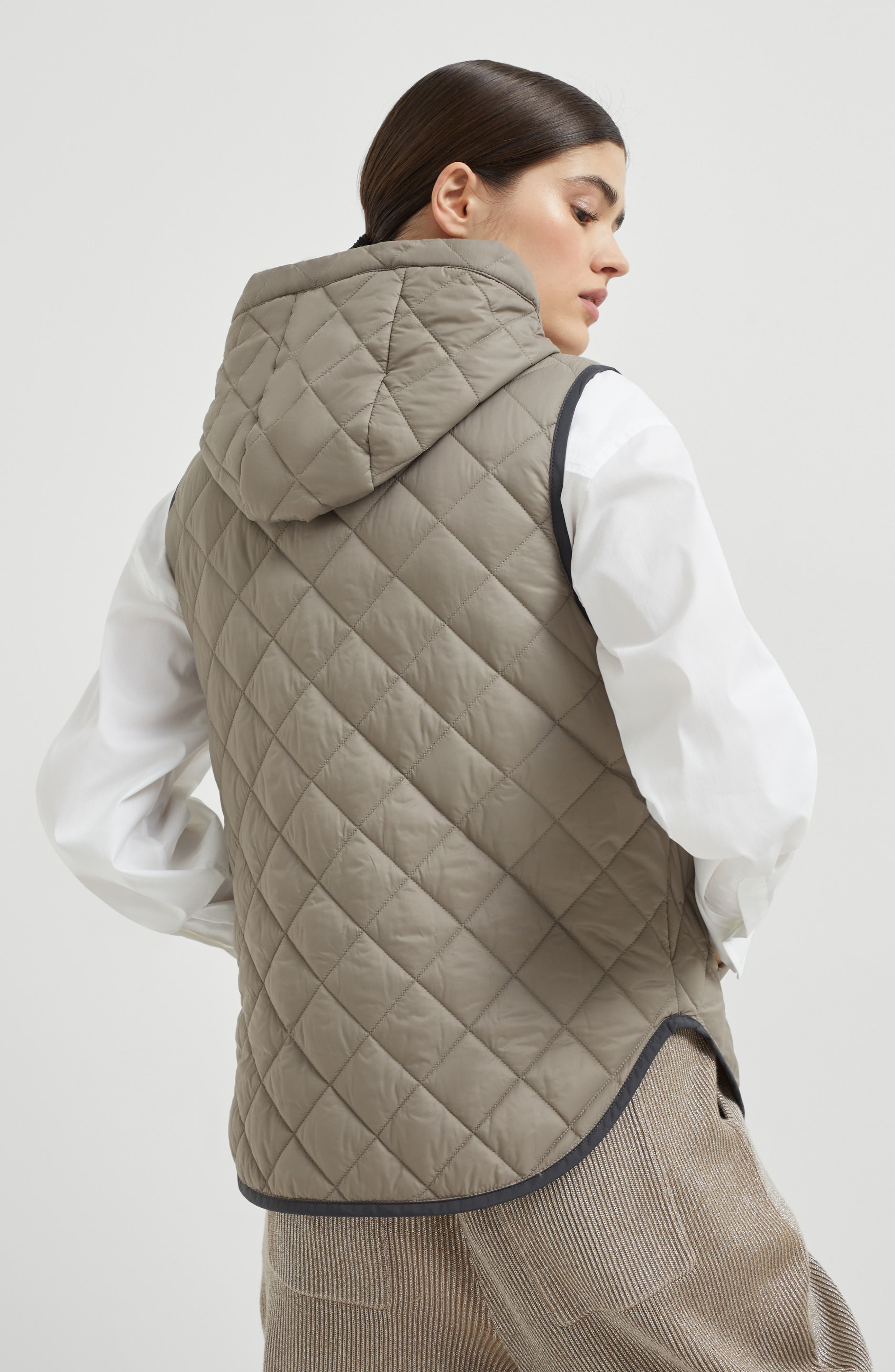 Brunello Cucinelli Quilted vest in Light Brown at Nordstrom - 3