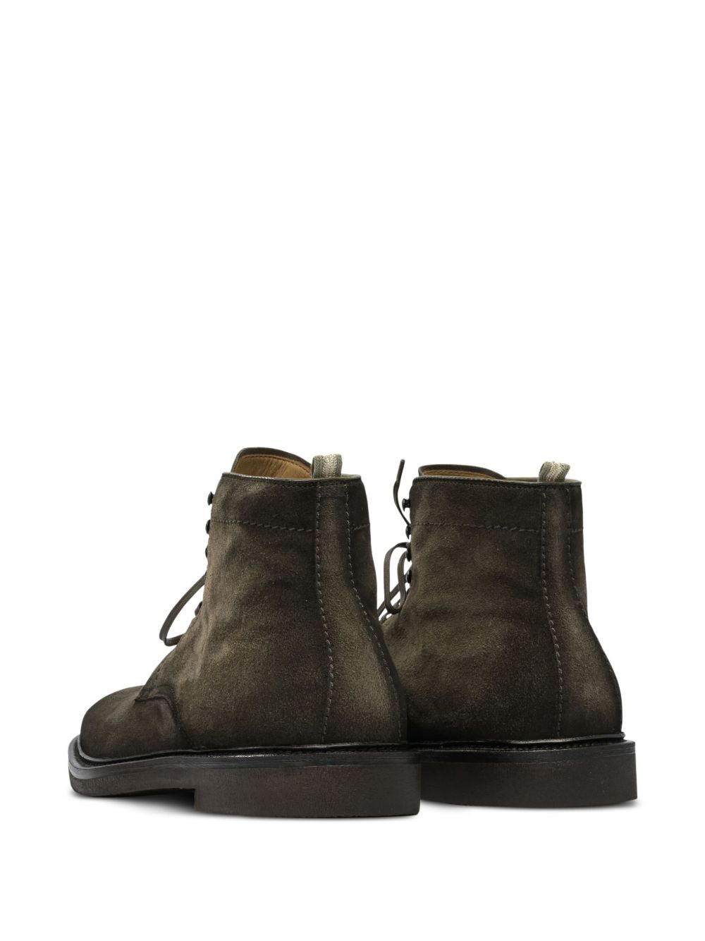 lace-up suede boots - 4