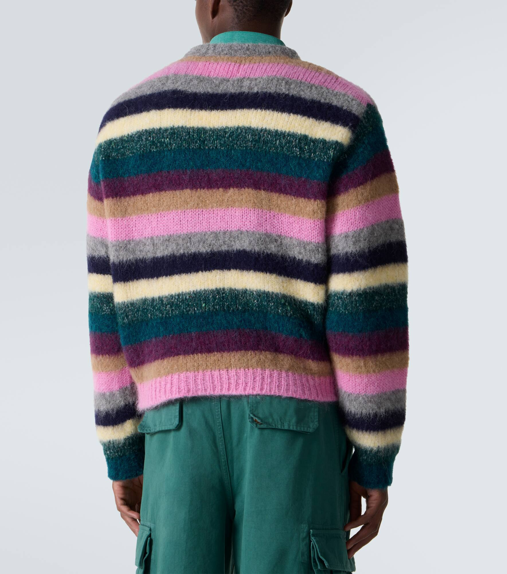 Striped alpaca-blend sweater - 4