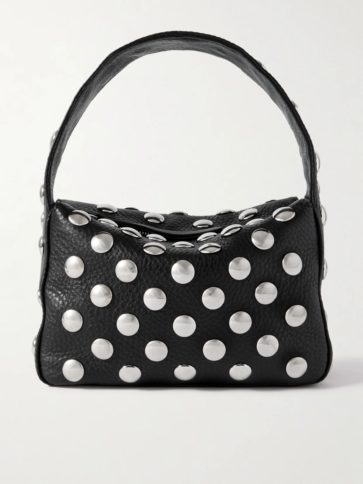 Elena Small Studded Textured-leather Shoulder Bag - 1