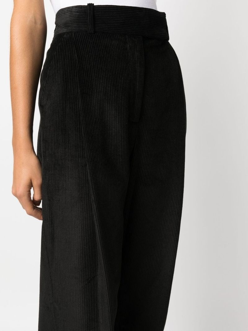 pleated corduroy trousers - 5