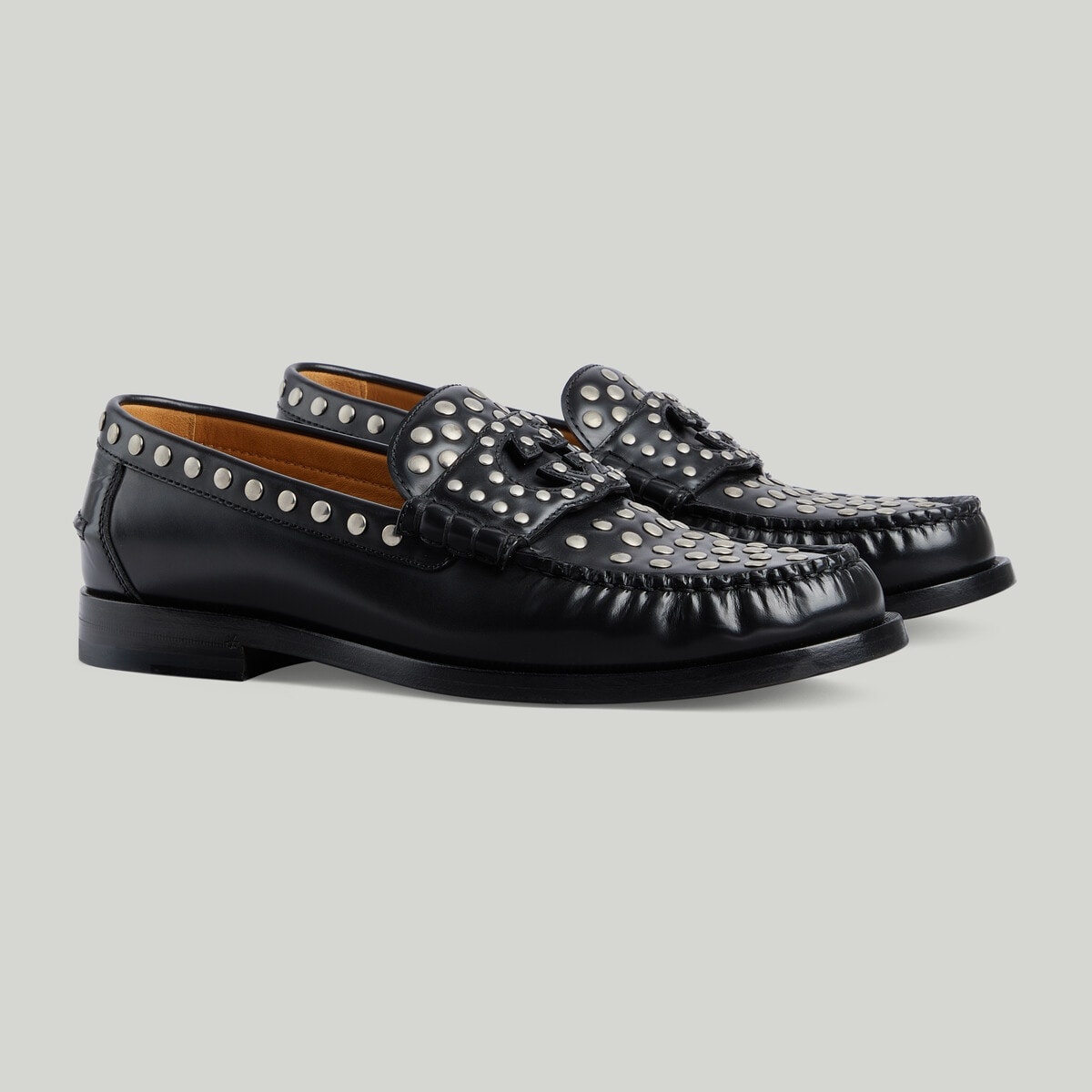 Men's Interlocking G loafer with studs - 2
