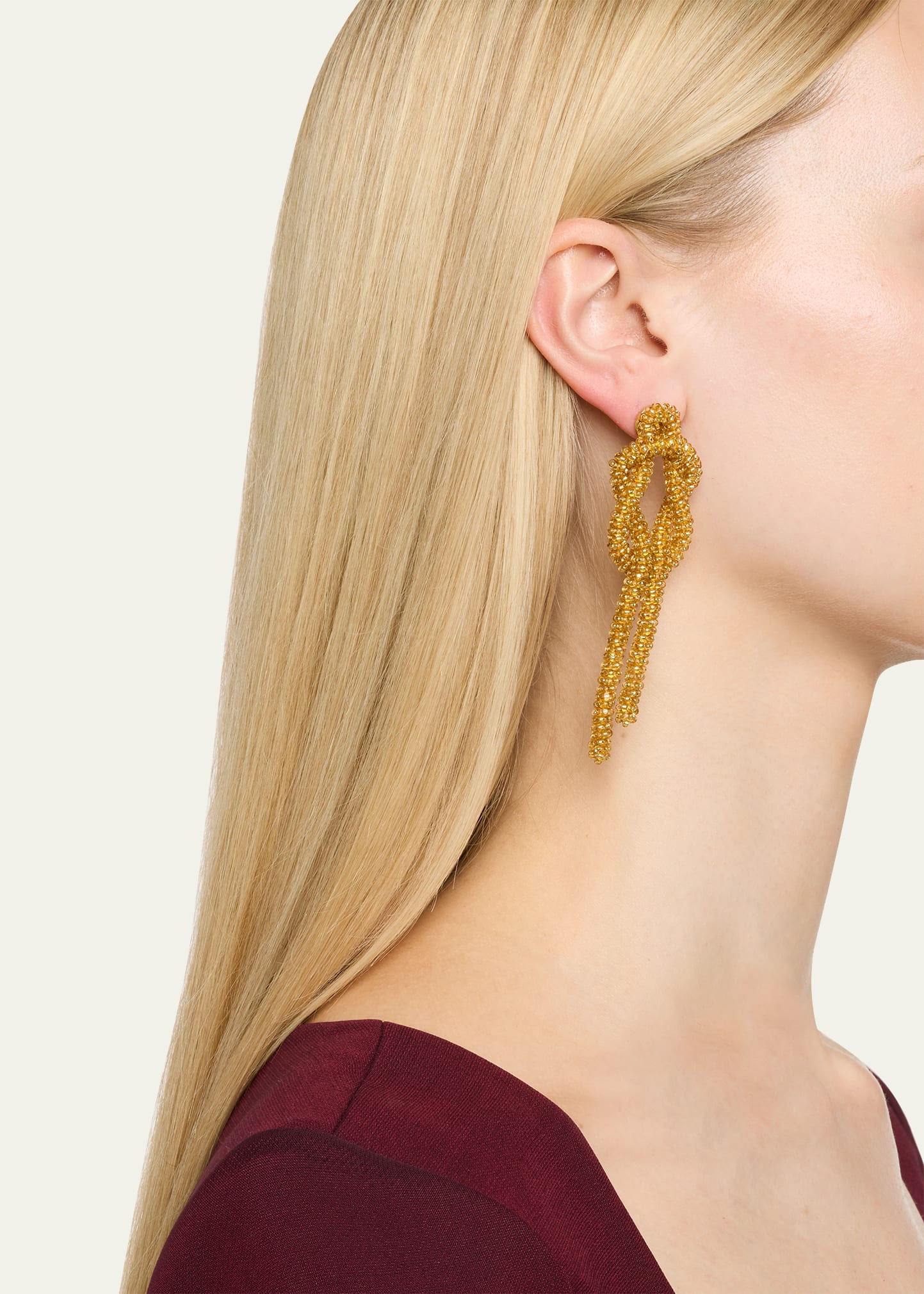 Beaded Knot Earrings - 2
