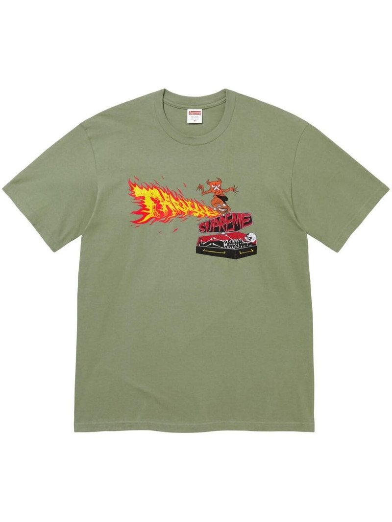 x Thrasher Back Tail "Green" T-shirt - 1