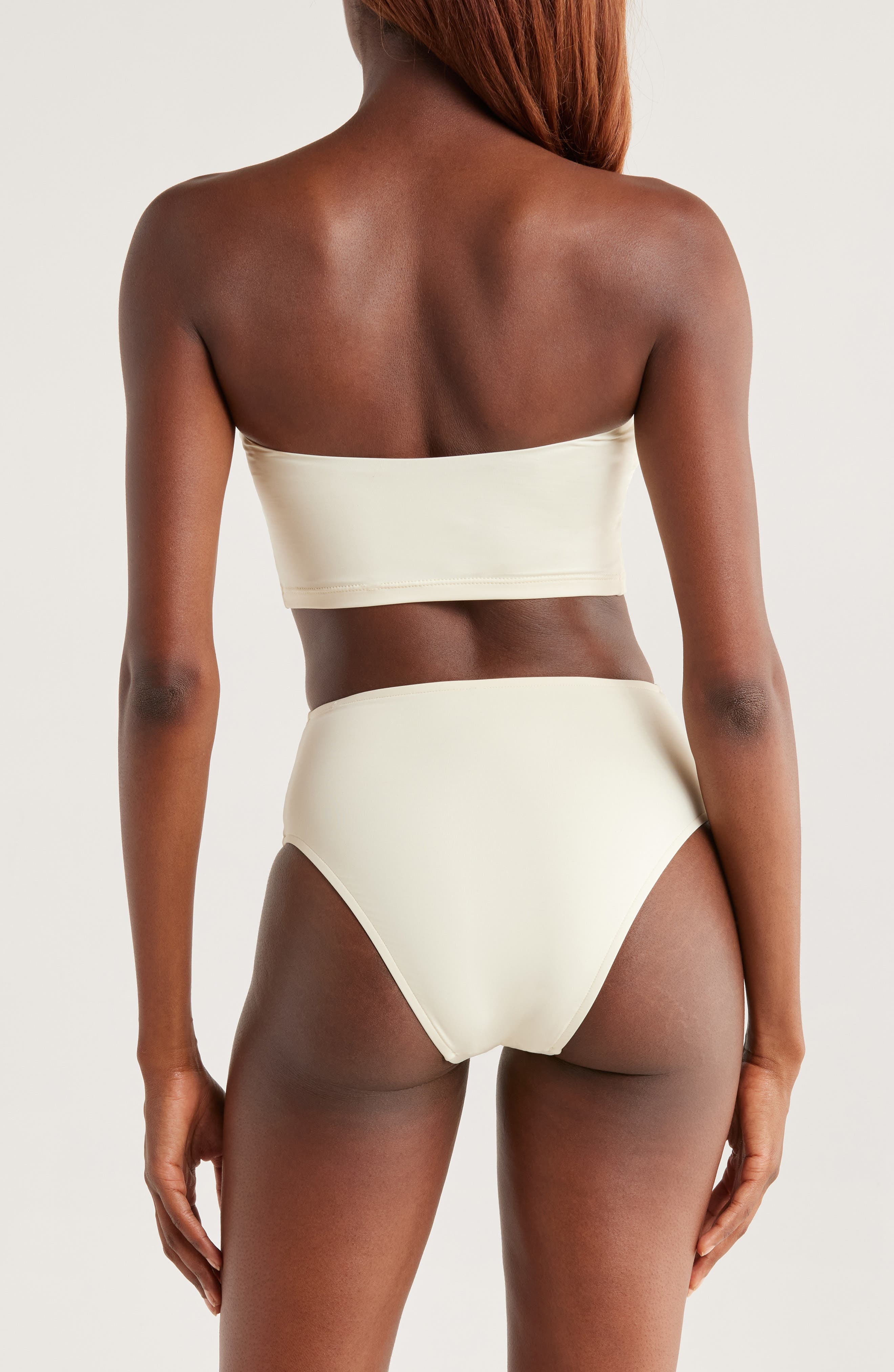 BONDI BORN Poppy High Waist Bikini Bottoms in Porcelain at Nordstrom - 8