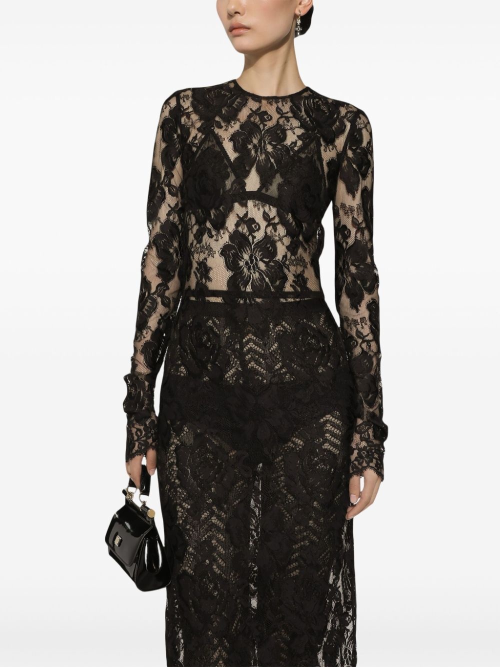 lace midi dress - 5