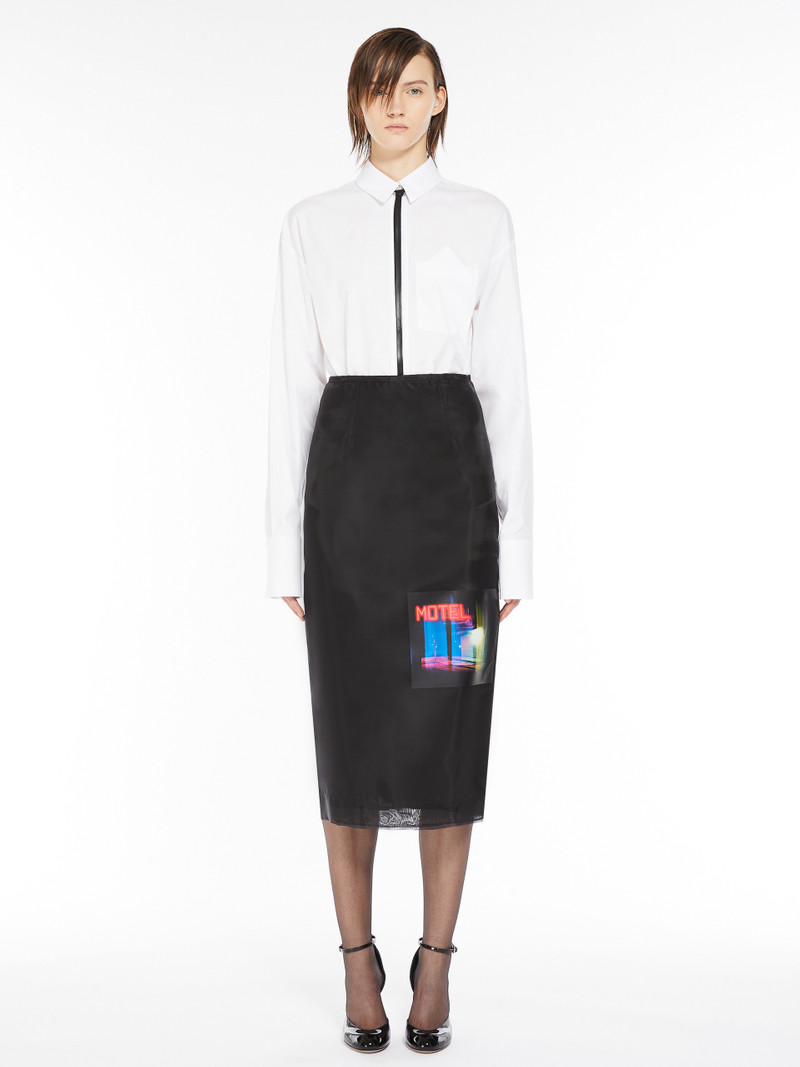 Sportmax ANZIO1234 Organza midi skirt outlook