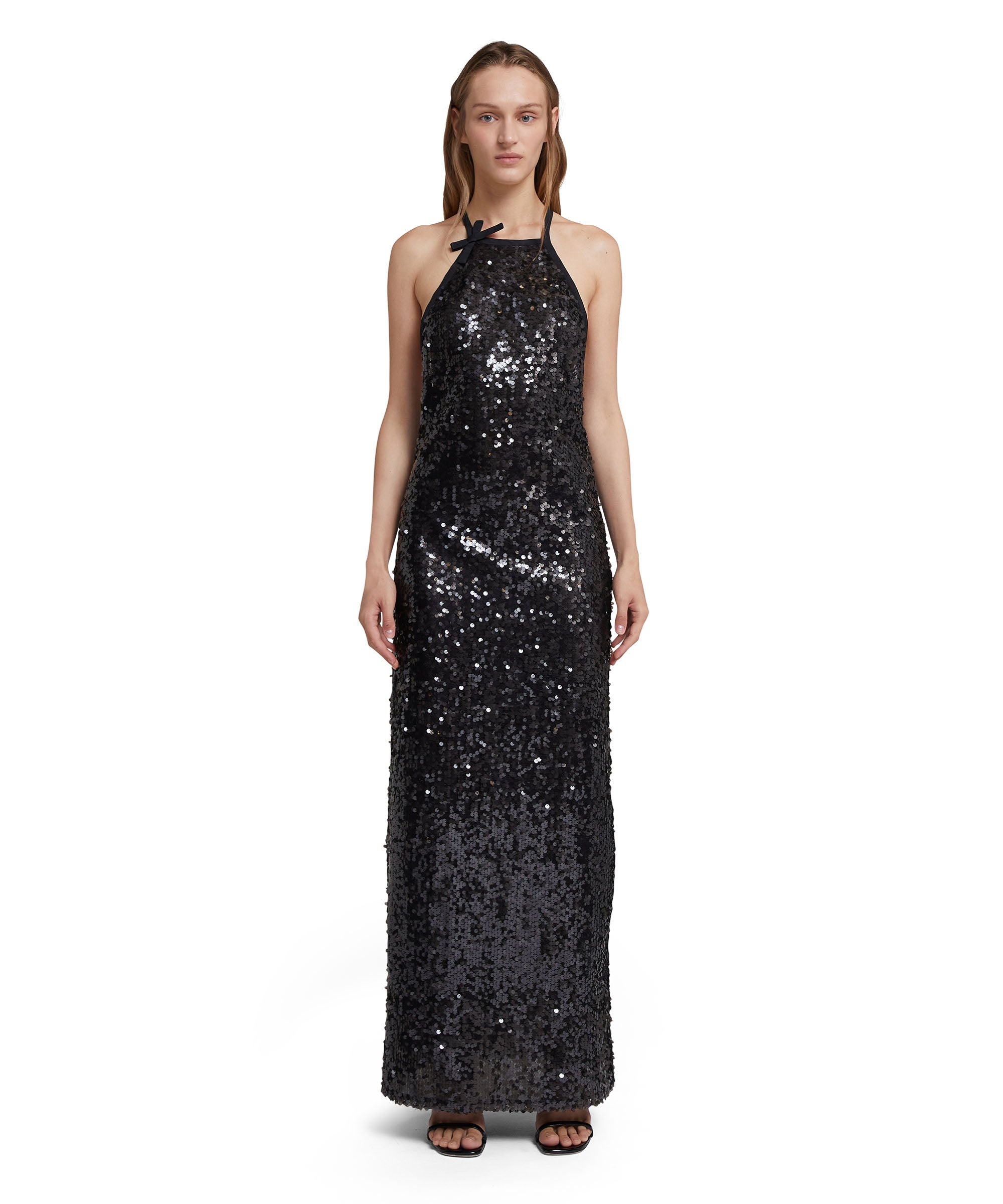 Sleeveless long dress with sequins - 2