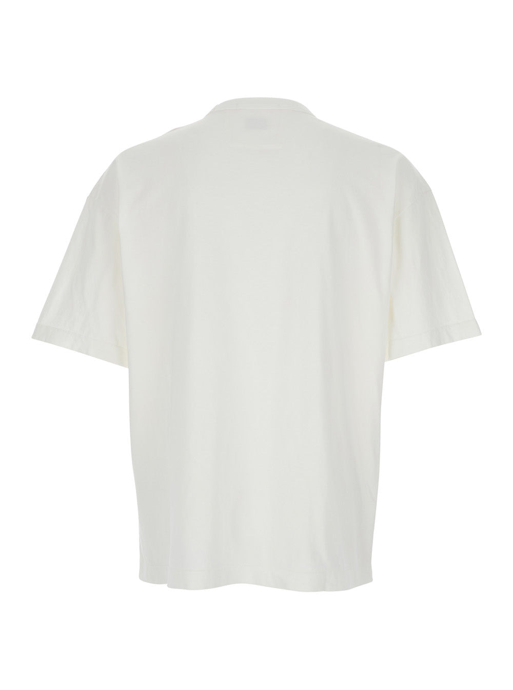 C.P. Company Men White T-Shirt With Logo Embroidered On The Front Tone-On-Tone In Cotton Man - 2