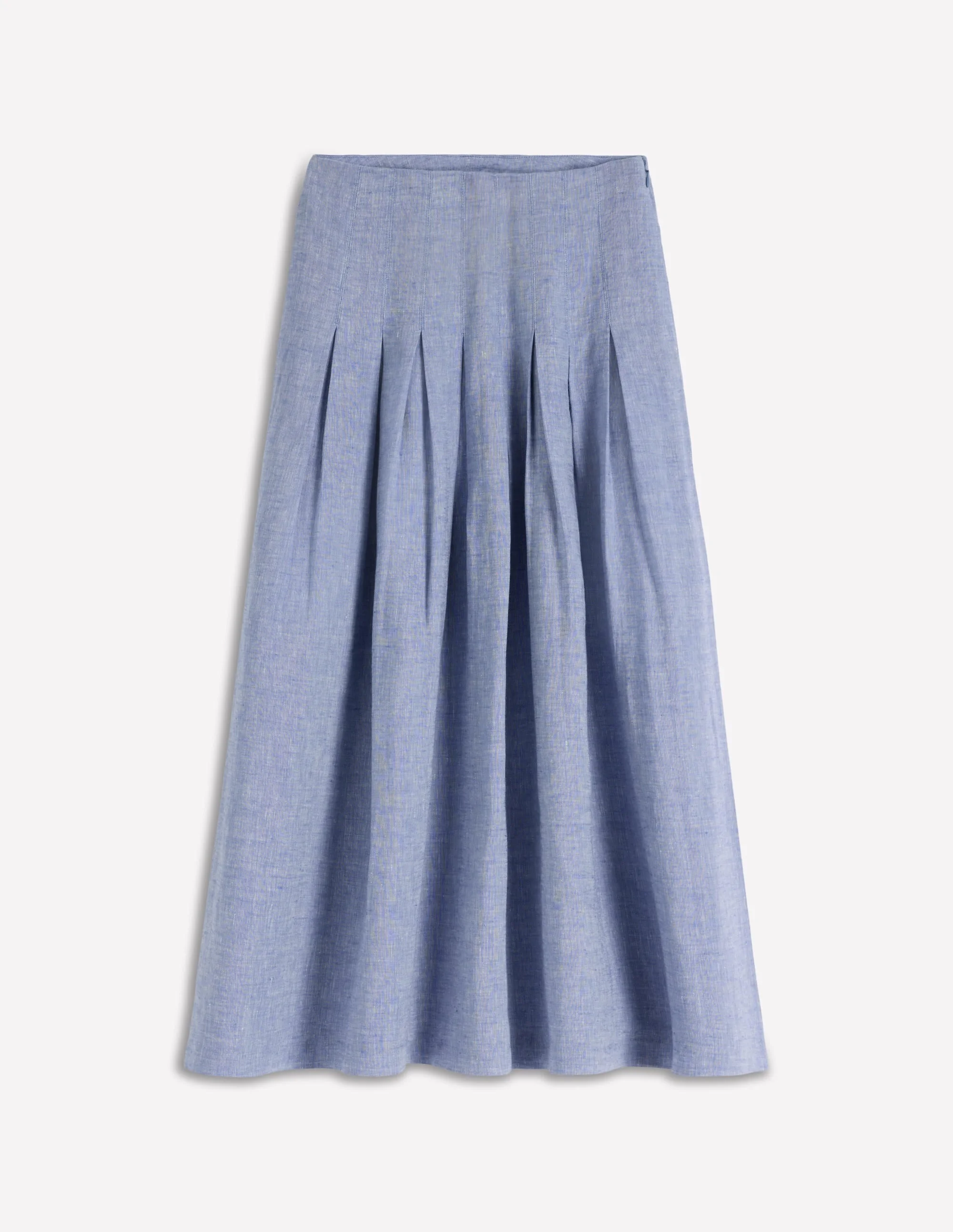 Valentina Linen Skirt-Blue Chambray - 1