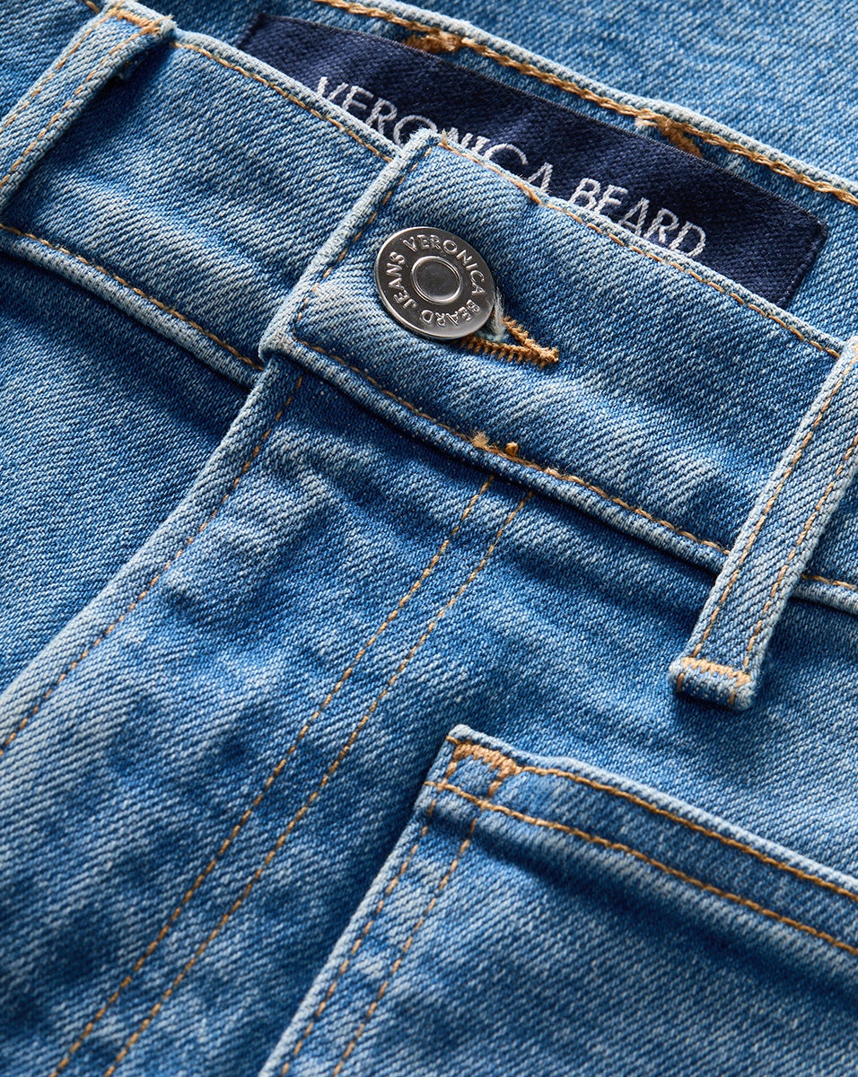 BEVERLY PATCH-POCKET SKINNY-FLARE JEAN - 4
