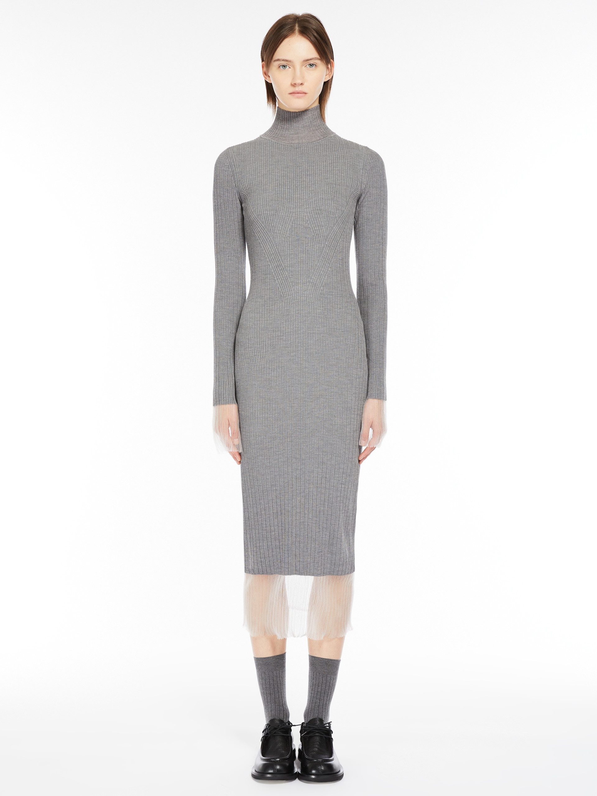 ALIBI Mock polo-neck knit dress - 3