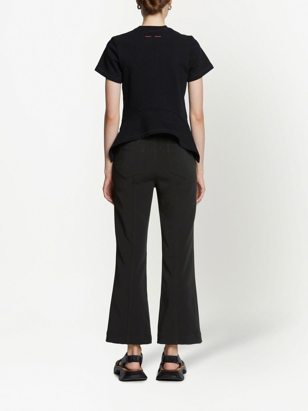 cropped kick-flare trousers - 4