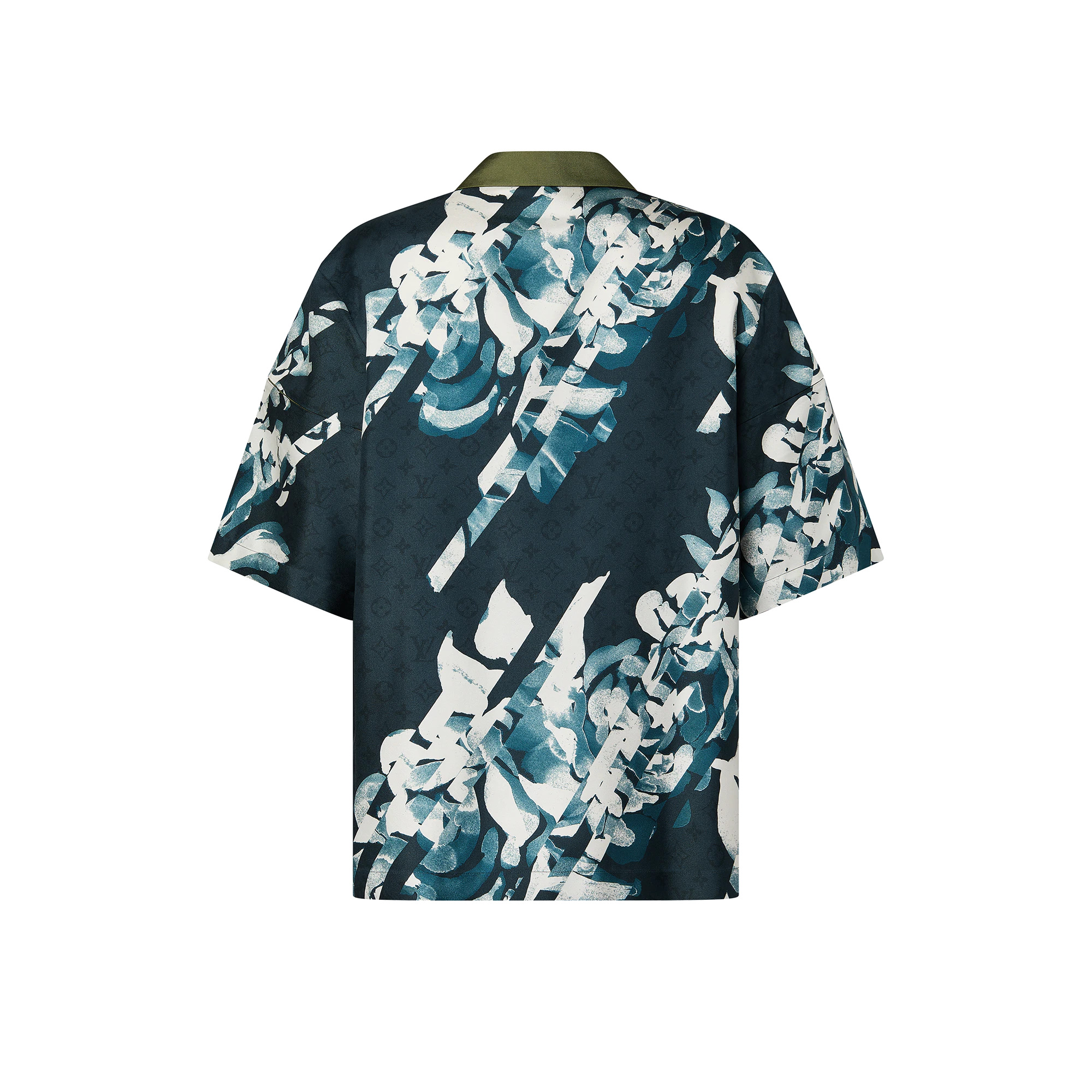 Monogram Printed Short-Sleeved Silk Shirt - 3