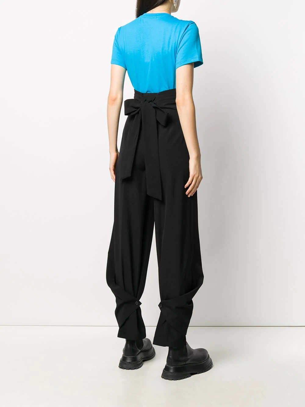 high-waisted pleated trousers - 4