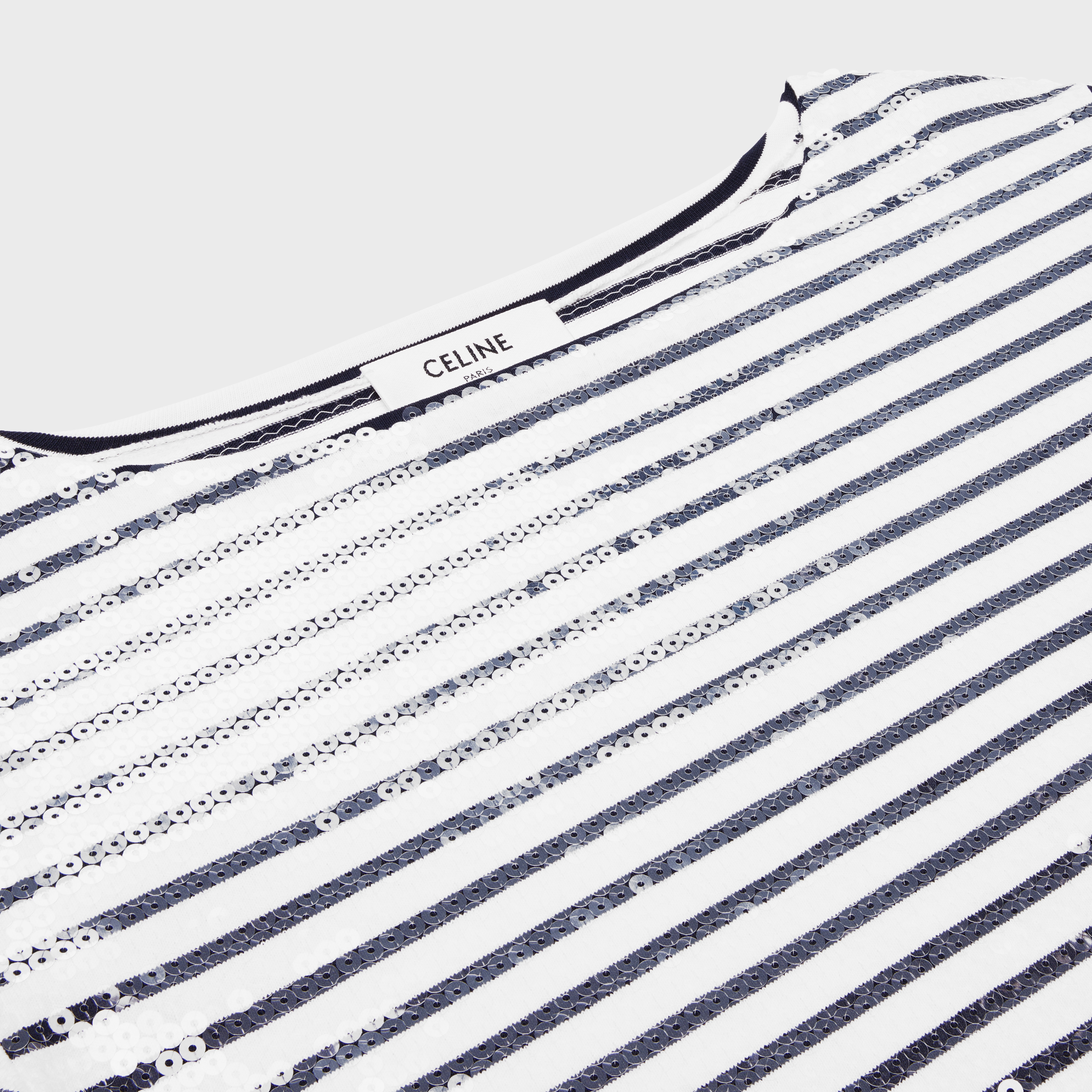 embroidered marinière in striped cotton jersey - 3