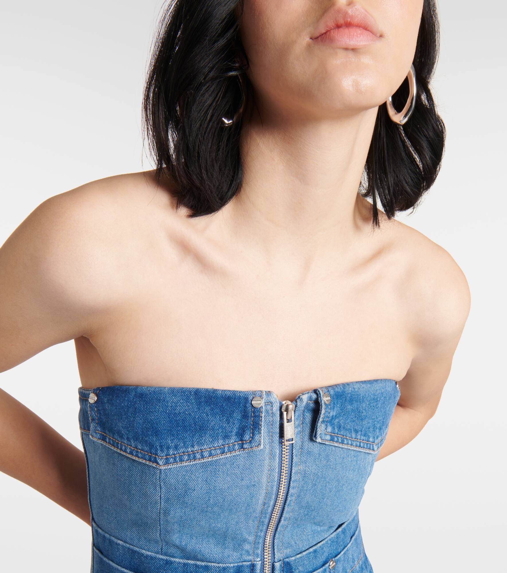 Workwear denim corset top - 4