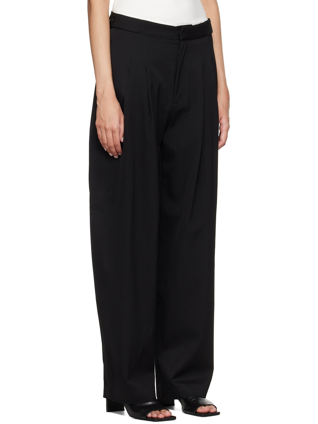 Black Adjustable Trousers - 2