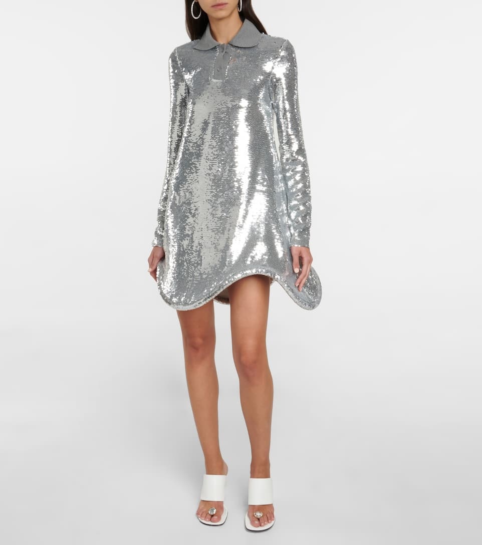 Sequined polo minidress - 2