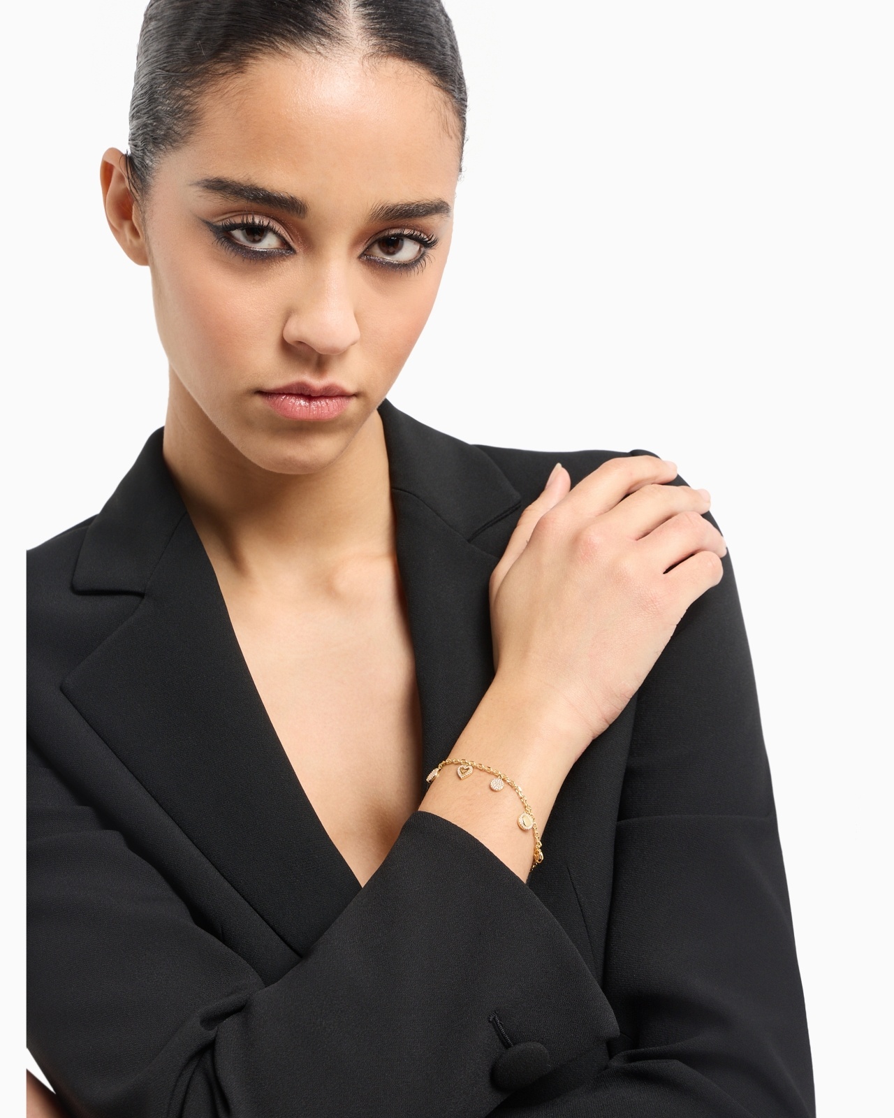 GOLD-TONE BRASS STATION BRACELET - 4