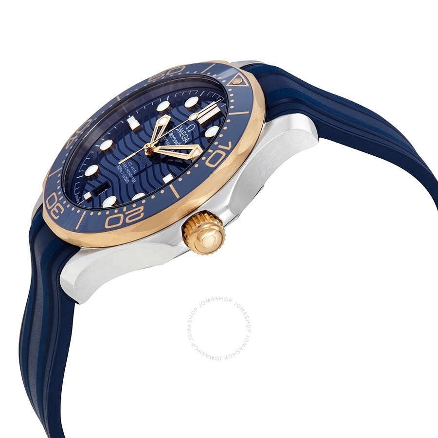 Omega Seamaster Automatic Chronometer Steel & 18kt Yellow Gold Blue Dial Men's Watch 210.22.42.20.03 - 2