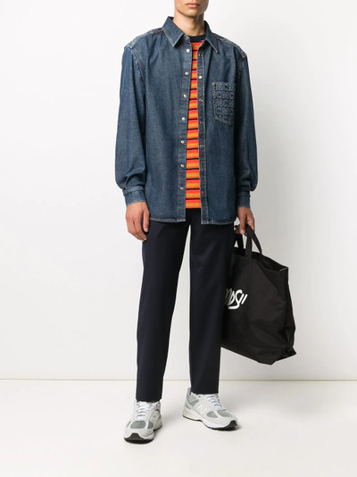 MCM medium wash denim shirt outlook