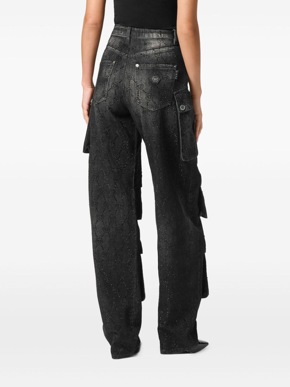 Cargo Monogram Strass jeans - 4