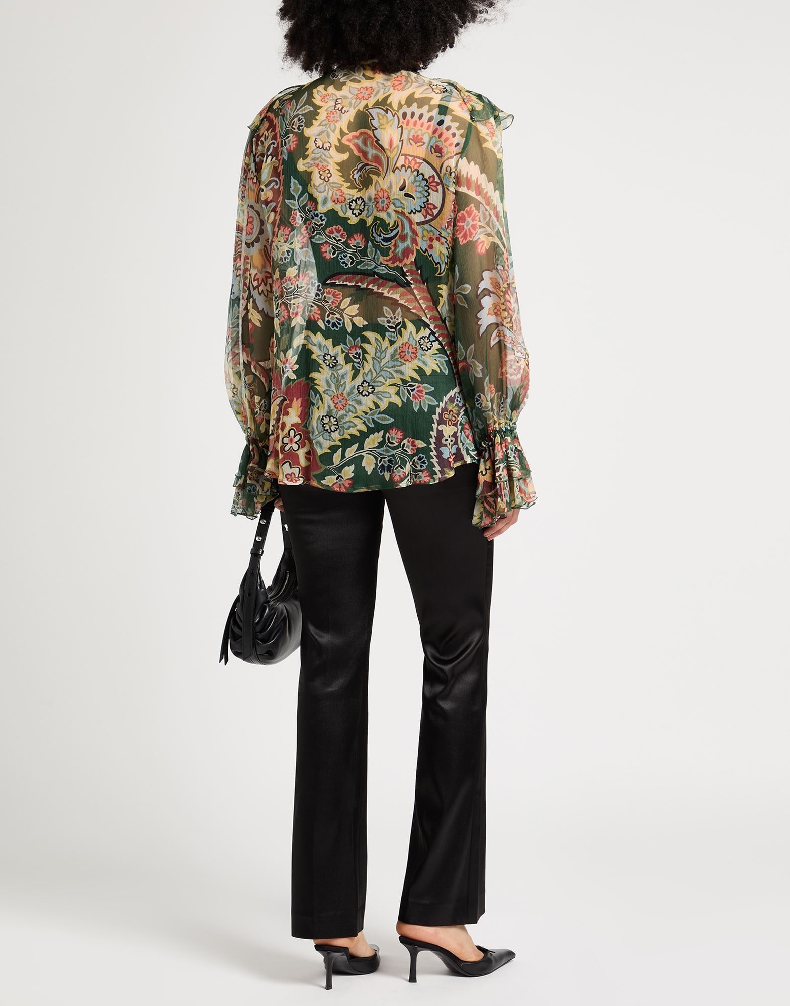 Green Women's Floral Shirts & Blouses - 3
