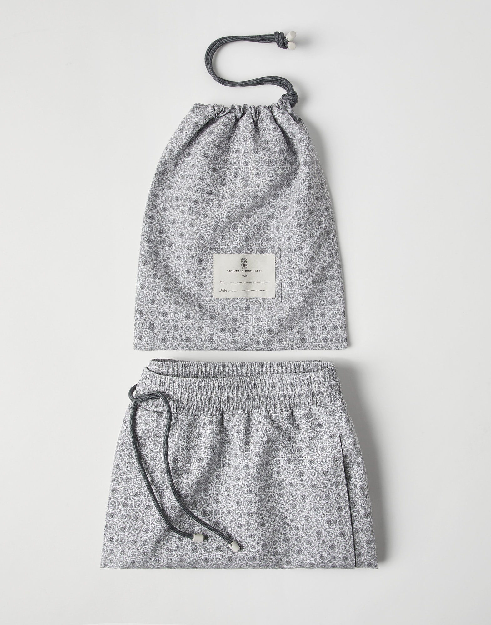 Geometric print microfiber swim shorts - 4
