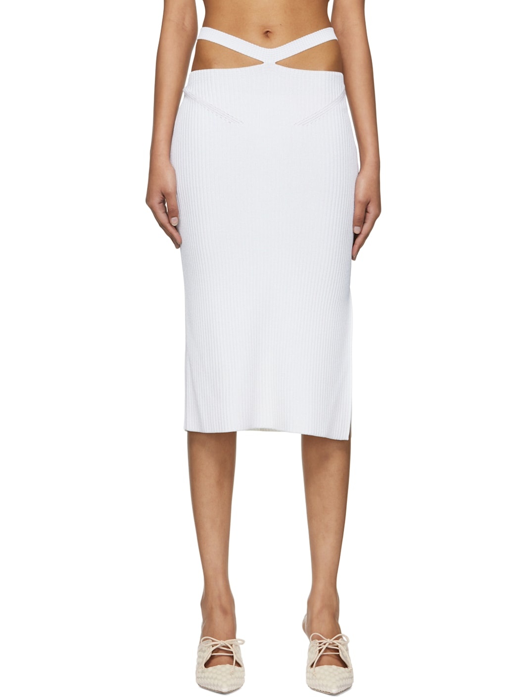 White Alizee Midi Skirt - 1