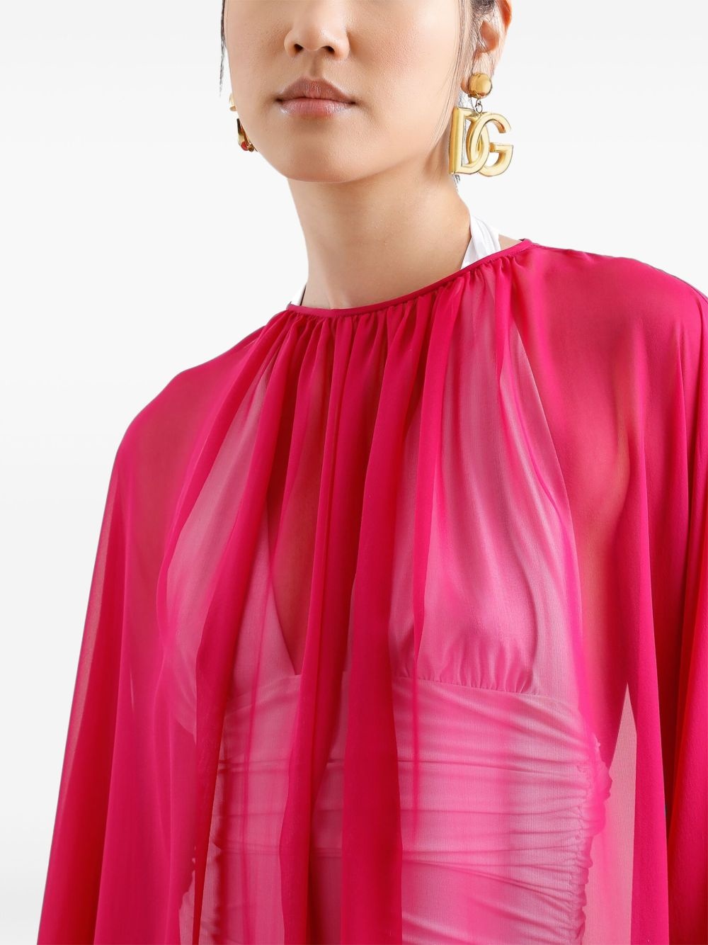 sheer kaftan dress - 4
