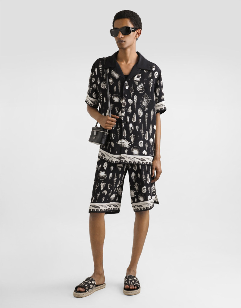 Dolce & Gabbana shell-print crêpe marocaine hawaii shirt outlook