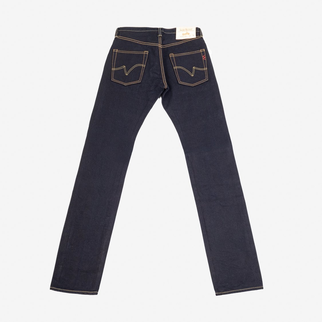 IH-777S-21ib 21oz Selvedge Denim Slim Tapered Cut Jeans - Indigo/Black - 5