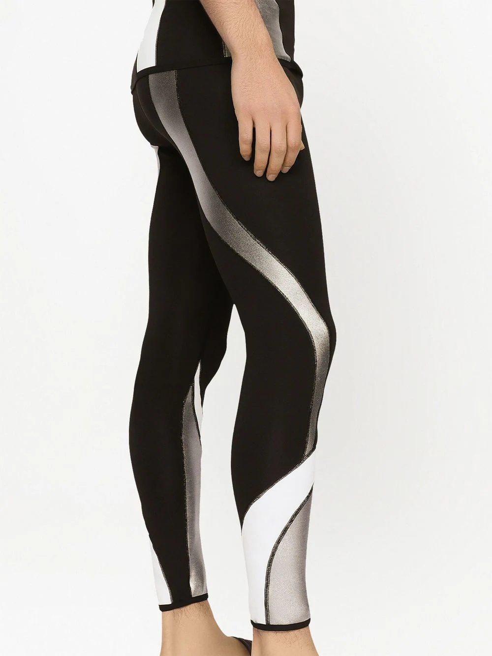 colour-block logo-waistband leggings - 5