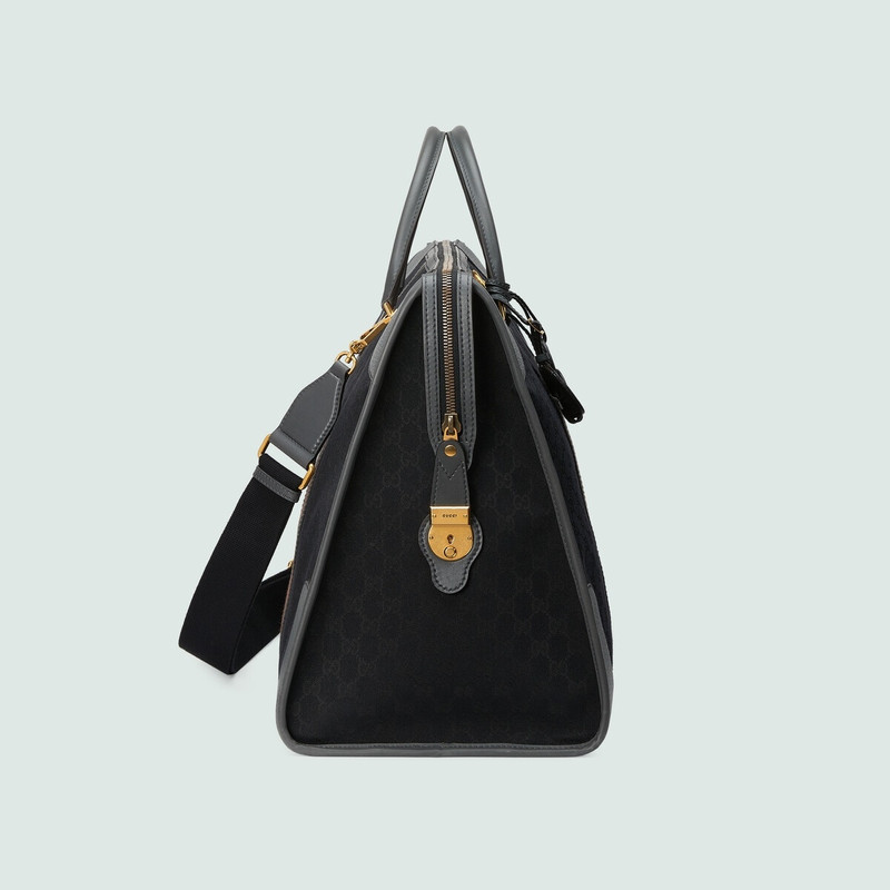 Maxi canvas duffle bag with Double G 6