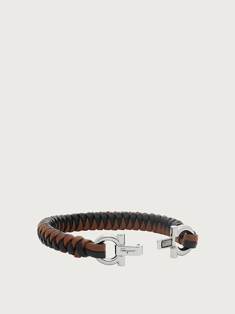 FERRAGAMO LEATHER AND BRASS BRACELET (S) outlook