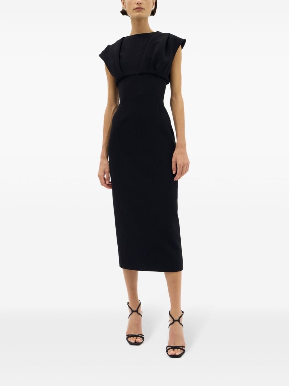 Maggie draped-detailed midi dress - 2