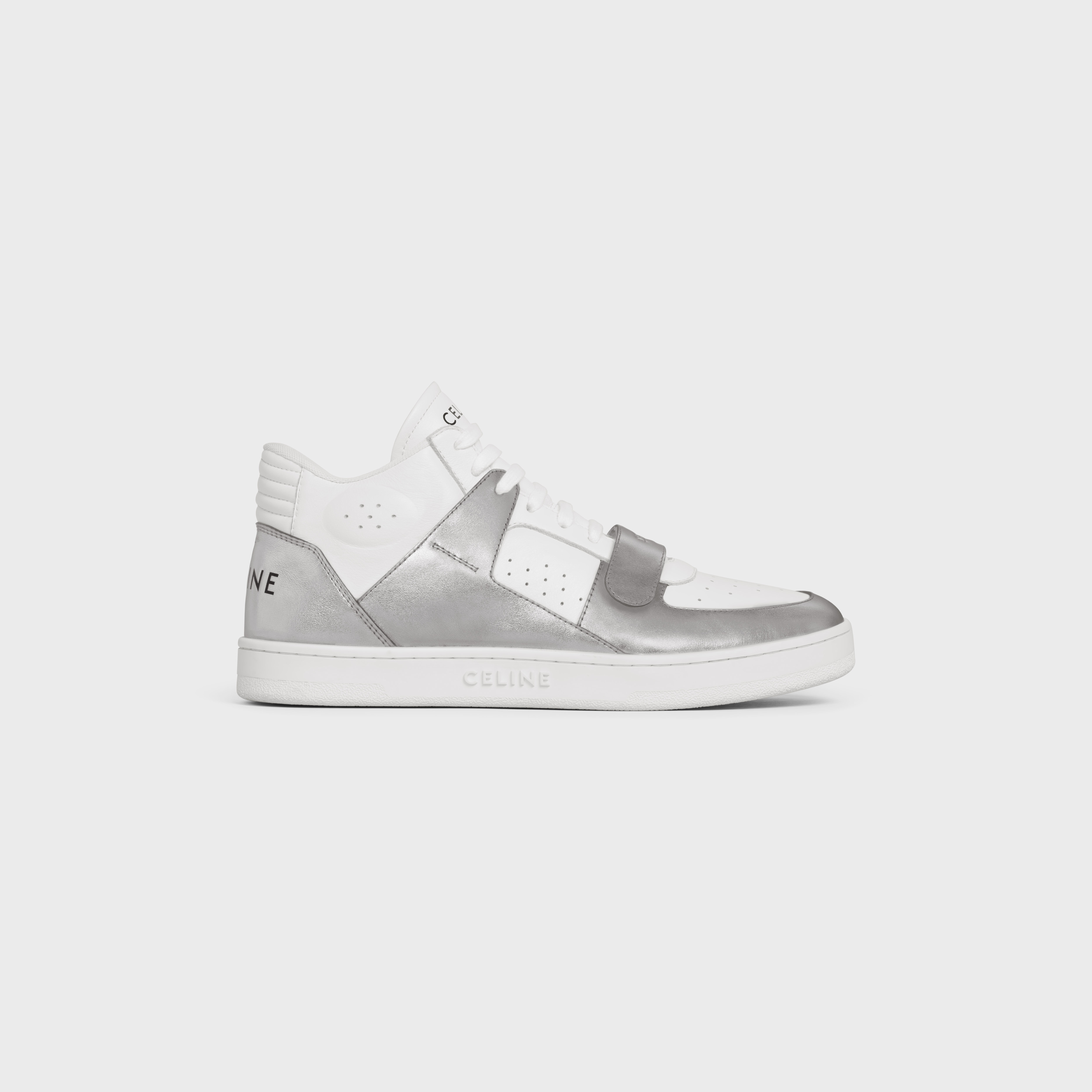 CT-02 MID SNEAKER WITH VELCRO in CALFSKIN & METALLIC CALFSKIN - 1