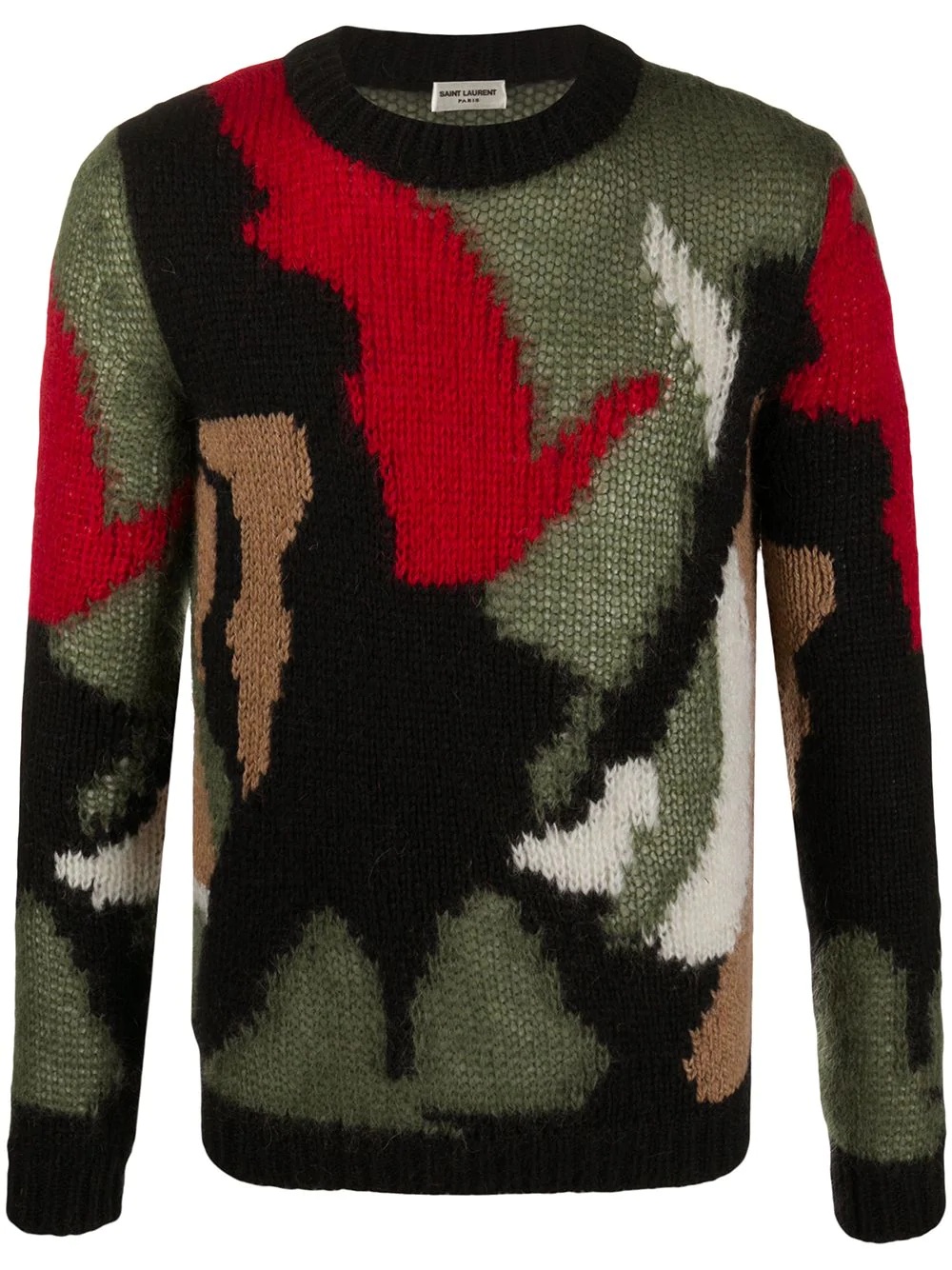 camouflage intarsia jumper - 1