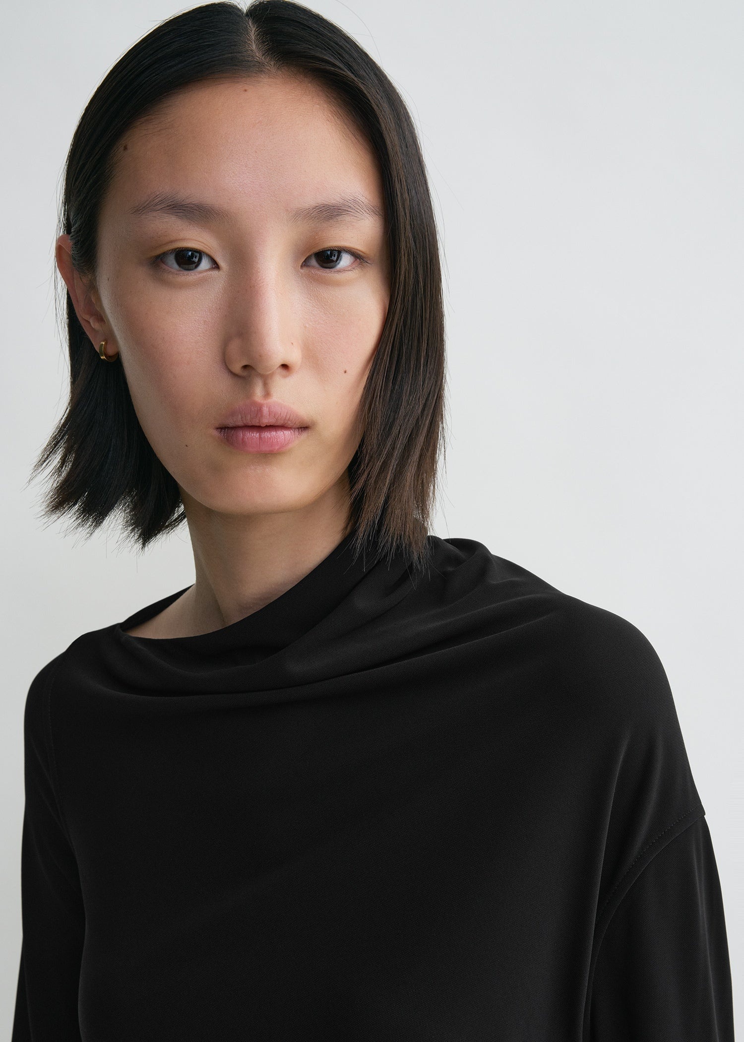 Draped jersey top black - 6