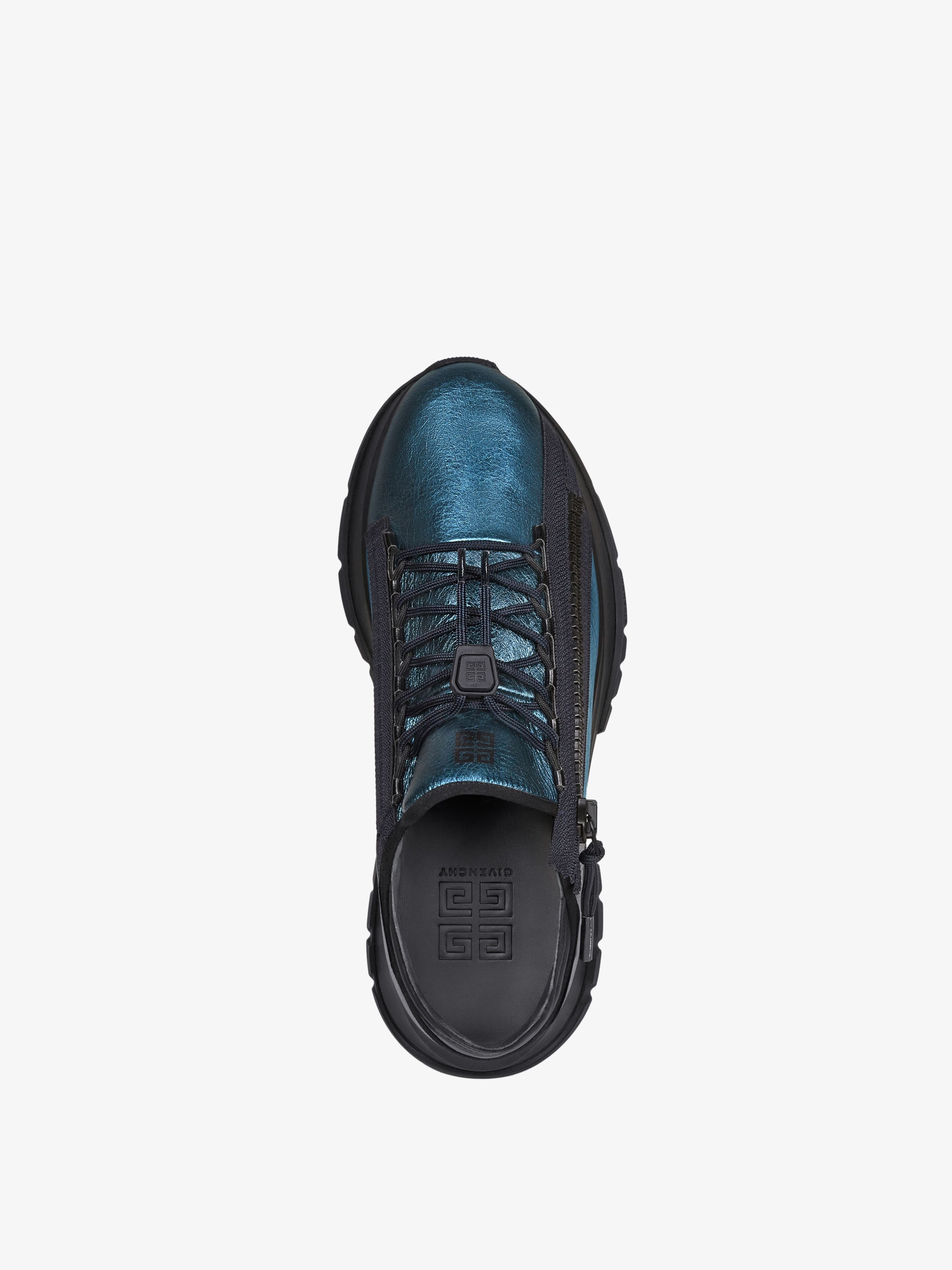SPECTRE RUNNER SNEAKERS IN LAMINATED LEATHER WITH ZIP - 4